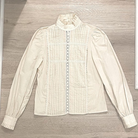 Vintage Laura Ashley High Collar Blouse - Picture 1 of 10